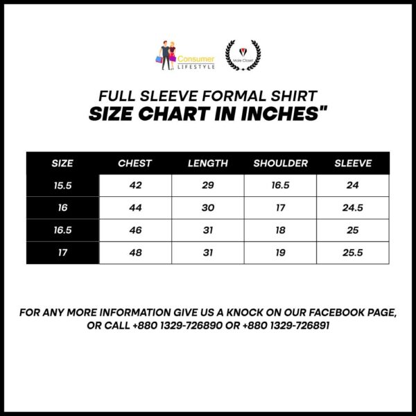 Men's Full Sleeve Formal Shirt (CSFP-0008)